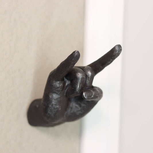 You Rock Coat Hook Hand Gesture Coat Hooks You Rock Coat Hanger Wall Mounted Hanging