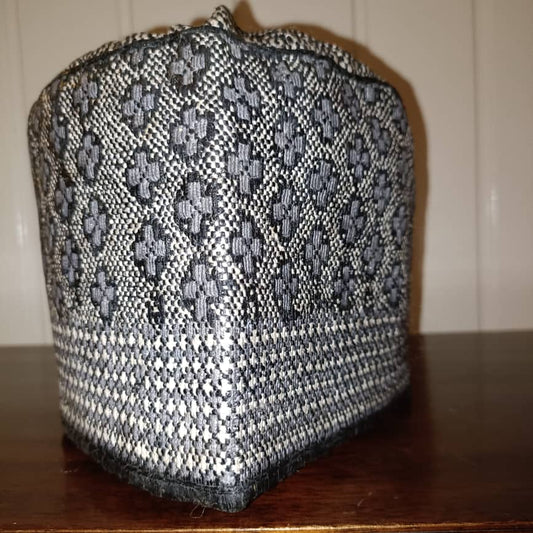 23 inch African Hausa Fulani Traditional Handmade Cap Nigerian Tangaran Size 23" Costume Headwear Headgear for Men Woven Hat West Africa